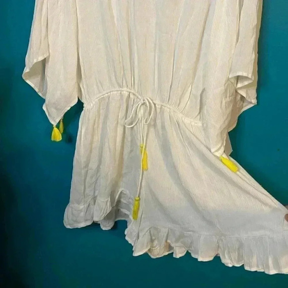 Violet Sky White Boho Coverup Romper - Picture 3 of 8